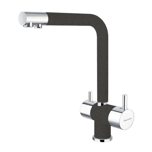 Смеситель с фильтром для кухни Florentina Арес AV, черный