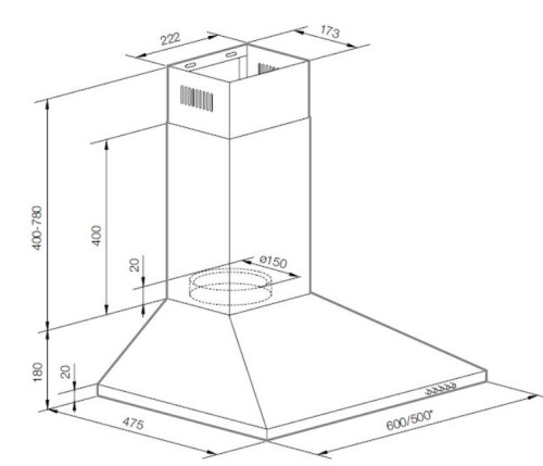 Вытяжка Graude (Грауде) DHP 60.0 EL