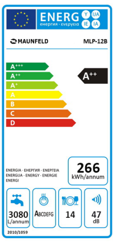 Встраиваемая посудомоечная машина MAUNFELD (Маунфилд) MLP 12B