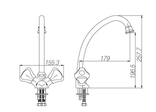 Смеситель для кухни Paulmark (Паульмарк) Dresden Dr221003, хром