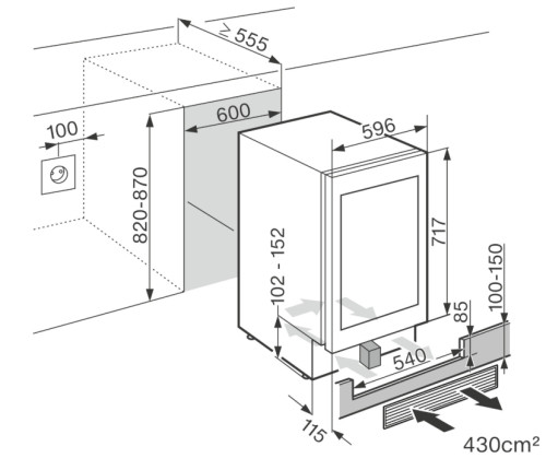 Встраиваемый винный шкаф Miele (Мили) KWT 6322 UG