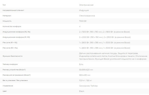 Индукционная варочная панель LEX (Лекс) EVI 640 F BL