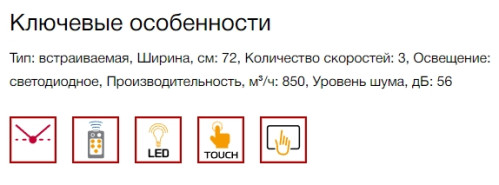 Встраиваемая вытяжка Kuppersberg (Купперсберг) INLINEA 72 Black