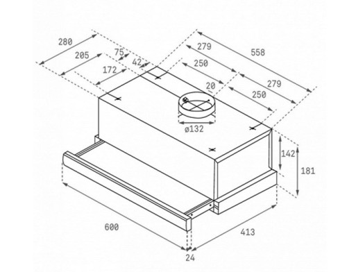 Встраиваемая вытяжка Teka (Тека) TL 6310 BLACK