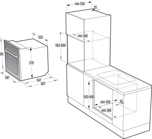 Электрический духовой шкаф Gorenje (Горенье) BO635E20W