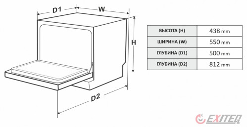 Посудомоечная машина EXITEQ (Экзитег) EXDW - T503