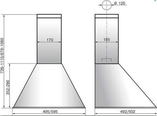 Вытяжка Elikor (Эликор) Эпсилон 50 белый/золотой кант