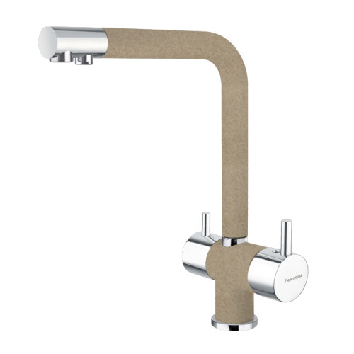Смеситель с фильтром для кухни Florentina Арес AV, песочный