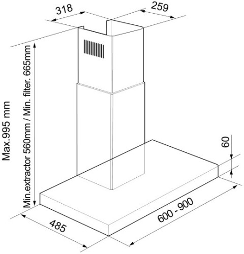 Вытяжка Korting (Кёртинг) KHC 9957 X