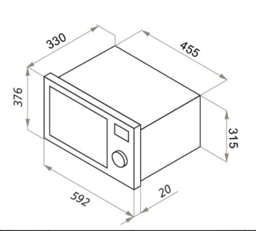 Встраиваемая микроволновая печь MAUNFELD (Маунфилд) JBMO.20.5GRBG