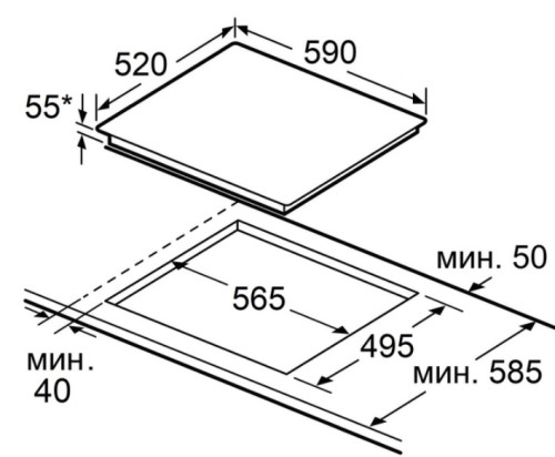 Индукционная варочная панель MAUNFELD (Маунфилд) CVI594STBK
