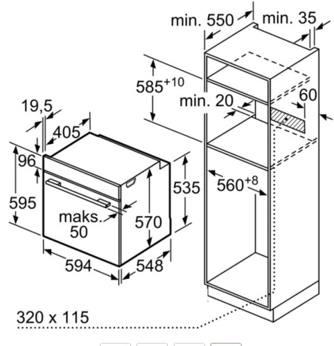 Электрический духовой шкаф Bosch (Бош) HBF113BV1S