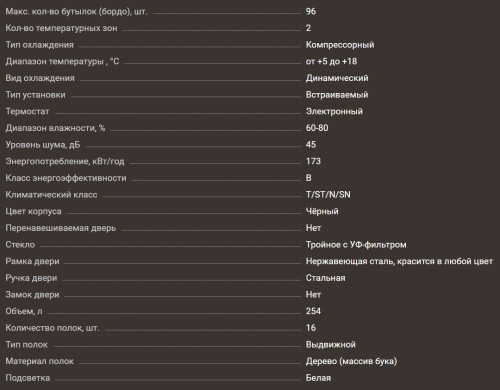 Встраиваемый винный шкаф Meyvel (Мейвел) MV83-KSB2