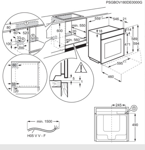 Электрический духовой шкаф Electrolux (Электролюкс) EOB 55450 AX