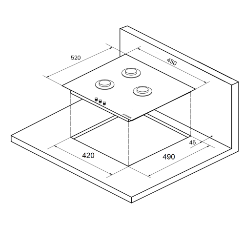 Газовая варочная панель Kuppersberg (Купперсберг) FQ4TG W