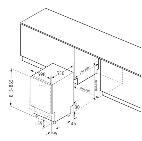 Встраиваемая посудомоечная машина Krona (Крона) KASKATA 60 BI