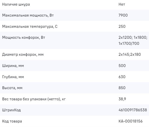Электрическая плита MAUNFELD (Маунфилд) MEC57CW08TD
