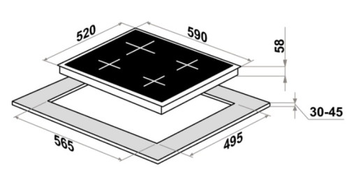 Индукционная варочная панель MAUNFELD CVI593BK2