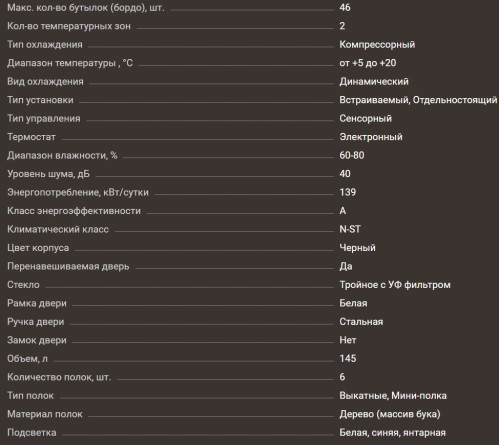 Винный шкаф Meyvel (Мейвел) MV46PRO-KWT2
