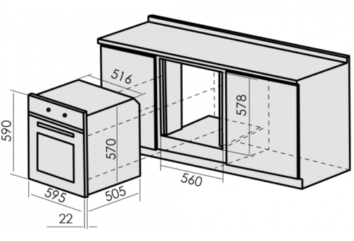 Электрический духовой шкаф MBS DE-620