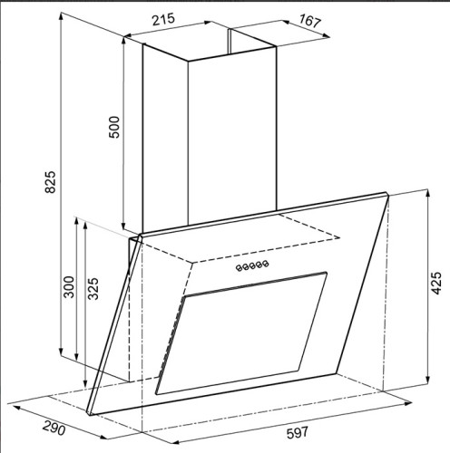 Вытяжка Krona (Крона) FREYA 600 black PB