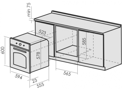 Электрический духовой шкаф MBS DE-606BL