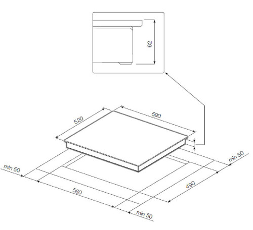 Индукционная варочная панель GRAUDE (Грауде) IK60.1 F