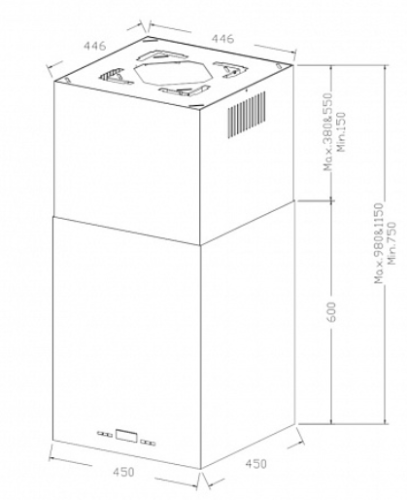 Вытяжка Korting (Кёртинг) KHA 45970 N Cube