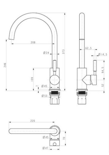 Смеситель для кухни Paulmark (Паульмарк) Holstein Ho212063-302, песок