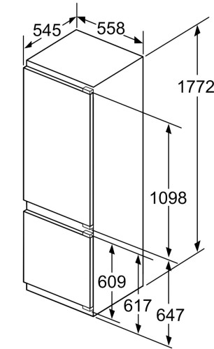 Встраиваемый холодильник Bosch (Бош) KIS 87 AFE0