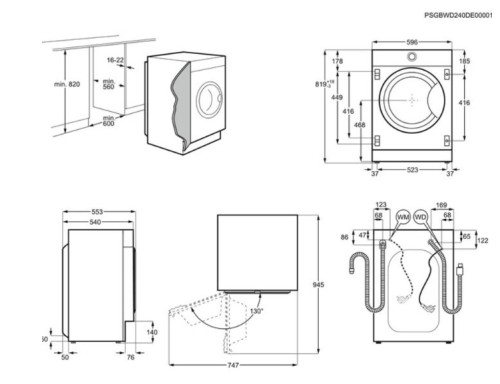 Встраиваемая стиральная машина AEG (АЕГ) L7FNE48SI