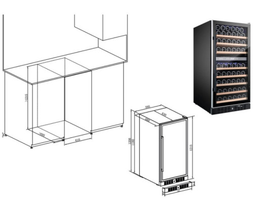 Винный шкаф Temptech (Темптек) WP120DCB