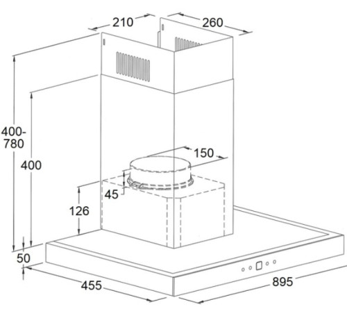 Вытяжка MAUNFELD (Маунфилд) Breeze 90 нержавеющая сталь