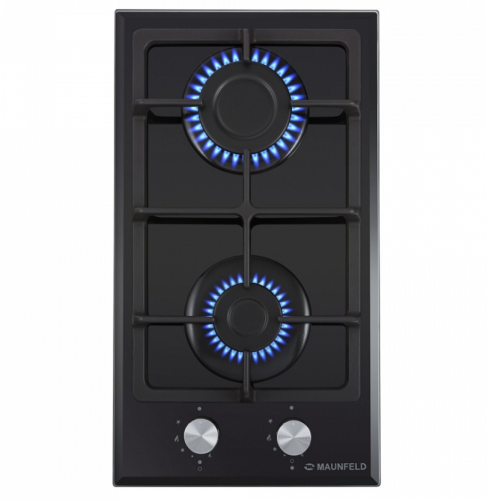 Газовая варочная панель MAUNFELD (Маунфилд) EGHG.32.3CB/G черный + ВИДЕО О ТОВАРЕ