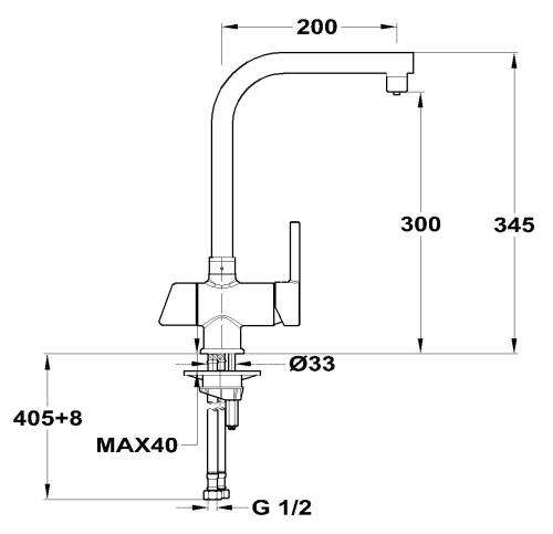 Смеситель Florentina Арес MF, цвет хром