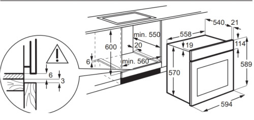 Электрический духовой шкаф Electrolux (Электролюкс) EOF3H40BX