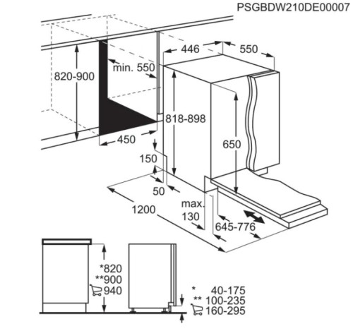 Встраиваемая посудомоечная машина Electrolux (Электролюкс) EEA22100L