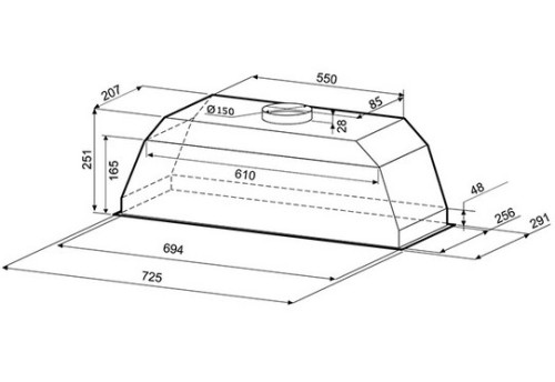 Вытяжка Krona (Крона) Ameli 900 white PB