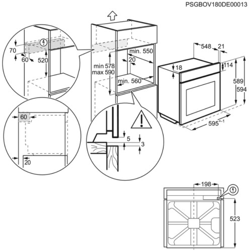 Электрический духовой шкаф Electrolux (Электролюкс) OEF5H50Z
