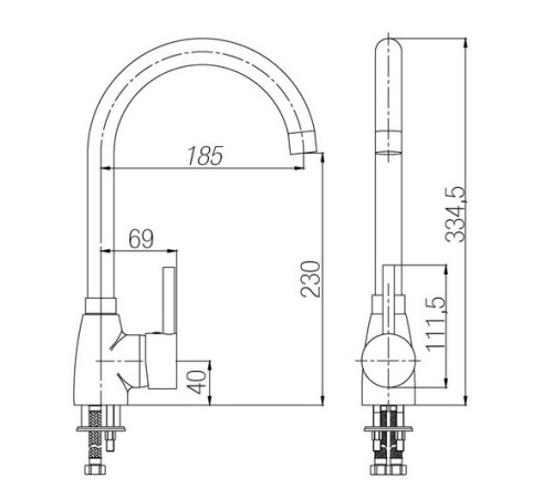Смеситель для кухни Paulmark (Паульмарк) PM 212011 хром