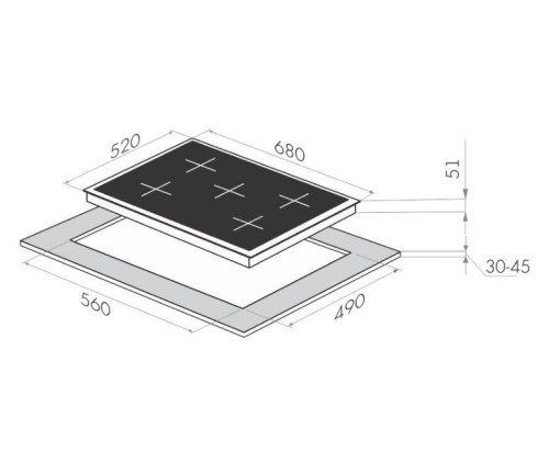 Газовая варочная панель MAUNFELD (Маунфилд) MGHS.75.78S