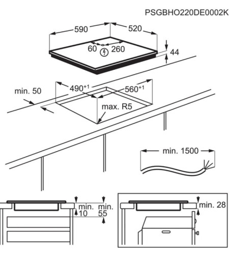 Индукционная варочная панель Electrolux (Электролюкс) EIS67483