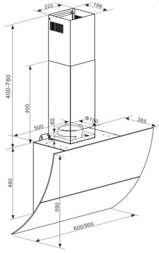 Вытяжка Graude (Грауде) DH 90.3 WE