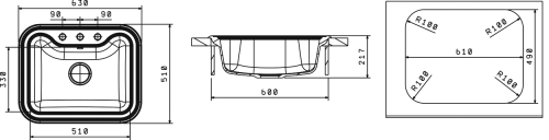 Кухонная мойка Florentina (Флорентина) Крит 630, мокко