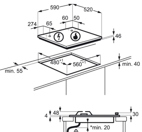 Газовая варочная панель Electrolux (Электролюкс) GPE 363 RCV + видео о товаре