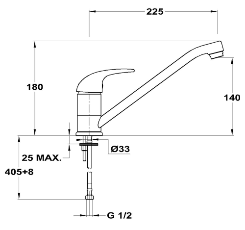 Смеситель Florentina Гамма MF, цвет хром