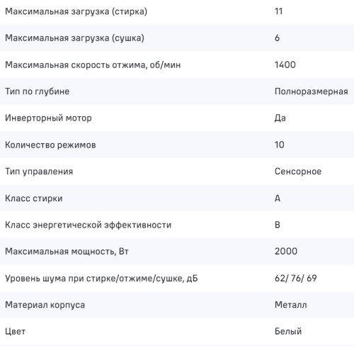 Стиральная машина с сушкой MAUNFELD (Маунфилд) MFWD14116WH05
