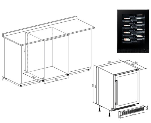 Винный шкаф Temptech (Темптек) CPROX60SRB