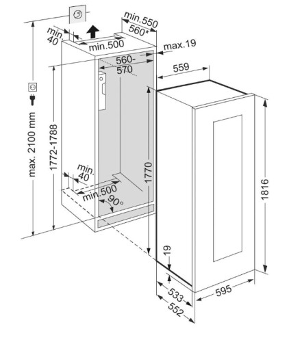 Встраиваемый винный шкаф Liebherr (Либхер) EWTgb 3583