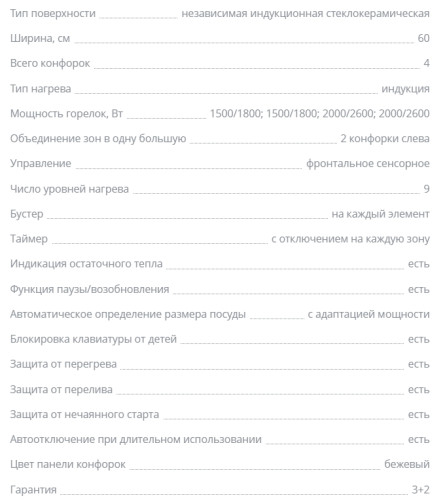 Индукционная варочная панель Zigmund-Shtain (Зигмунд-Штайн) CI 34.6 I